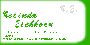 melinda eichhorn business card